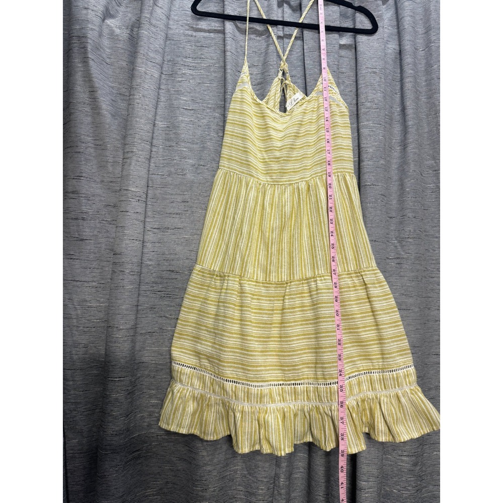 L‎ Love Striped Tiered Dress Sleeveless Casual Summer Mini Dress Size M